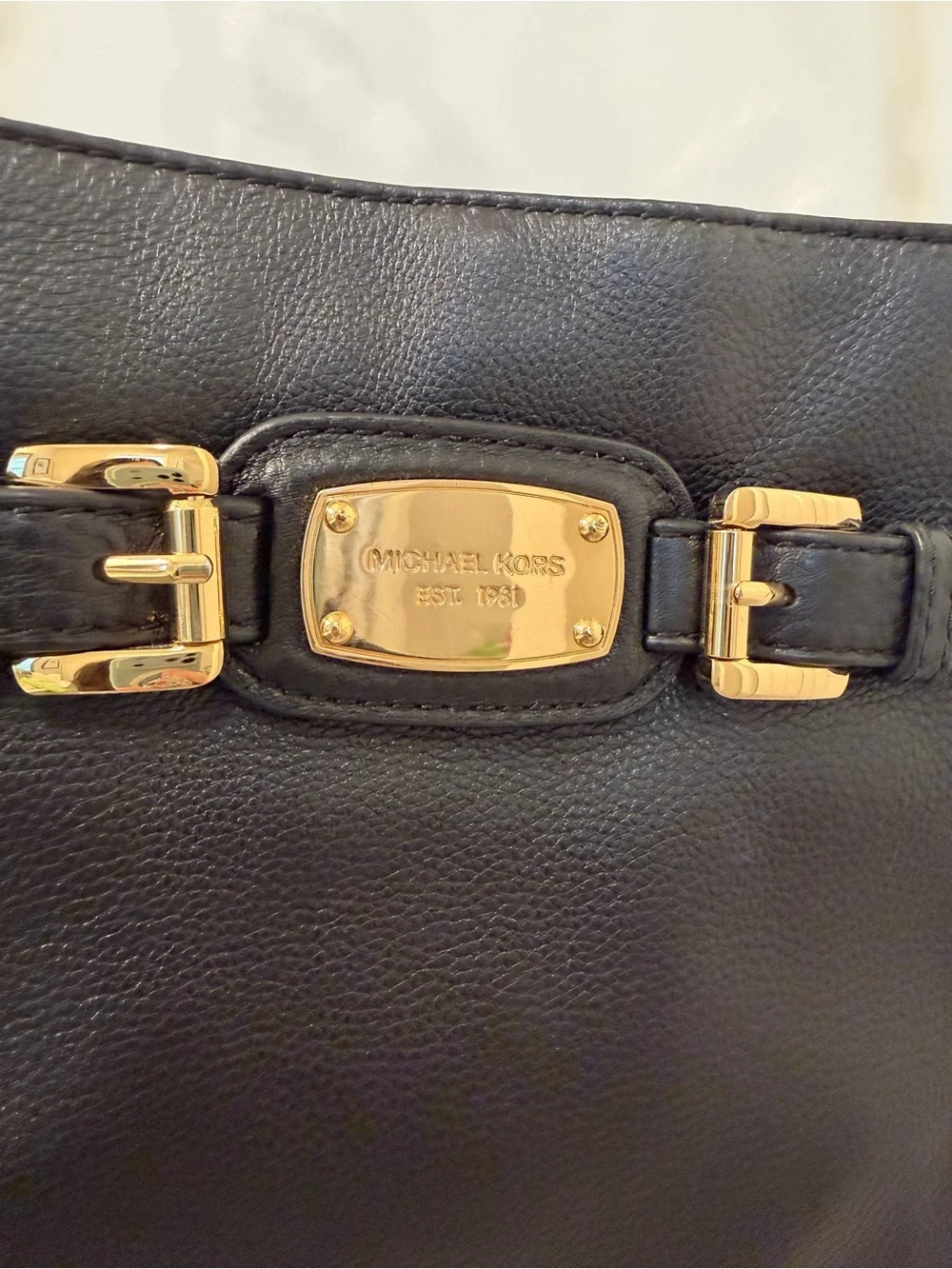 Michael Kors Black Crossbody with Gold Hardware